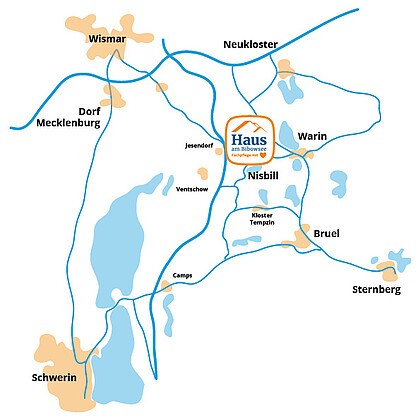 Lageplan Haus am Bibowsee